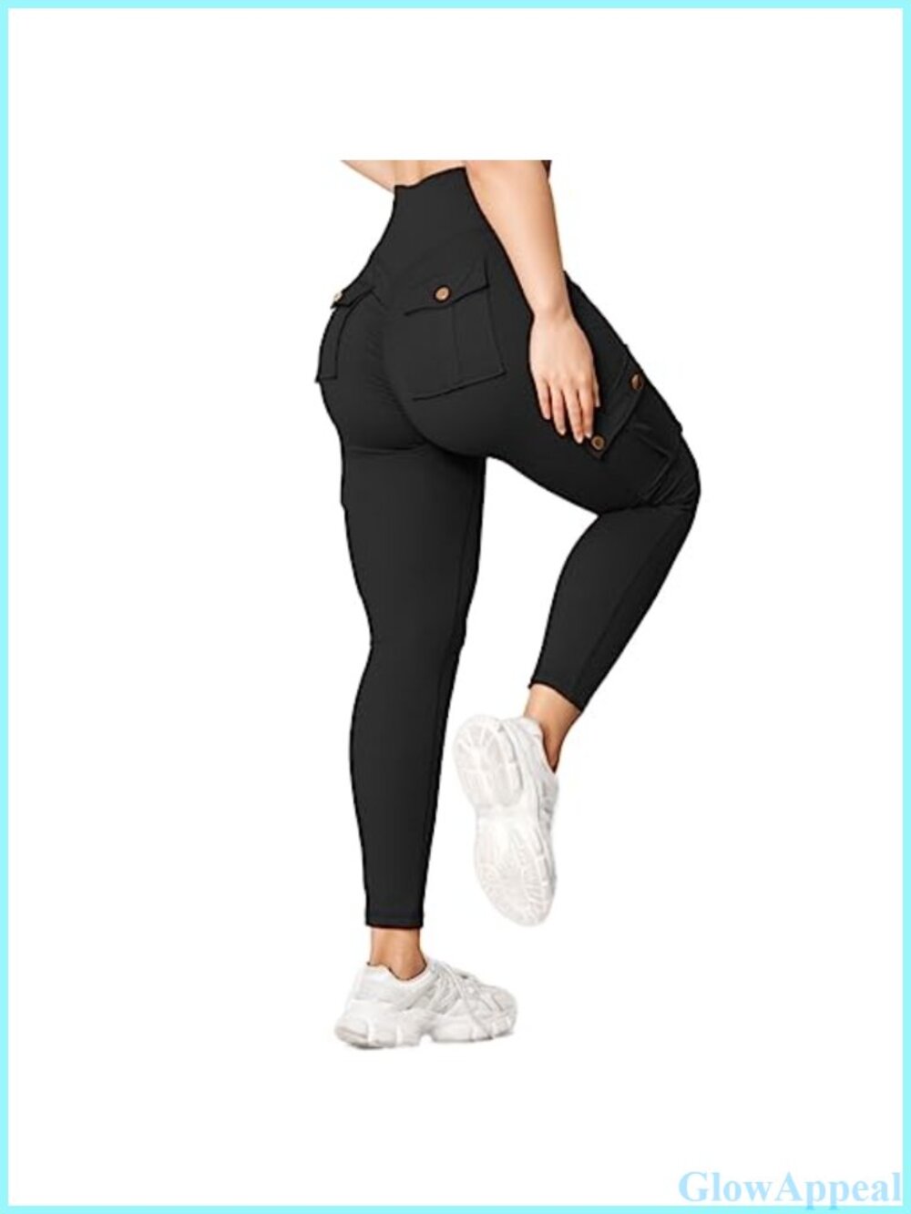 Women's Butt Lifting Cargo Leggings High Waist Tummy Control Workout Pants